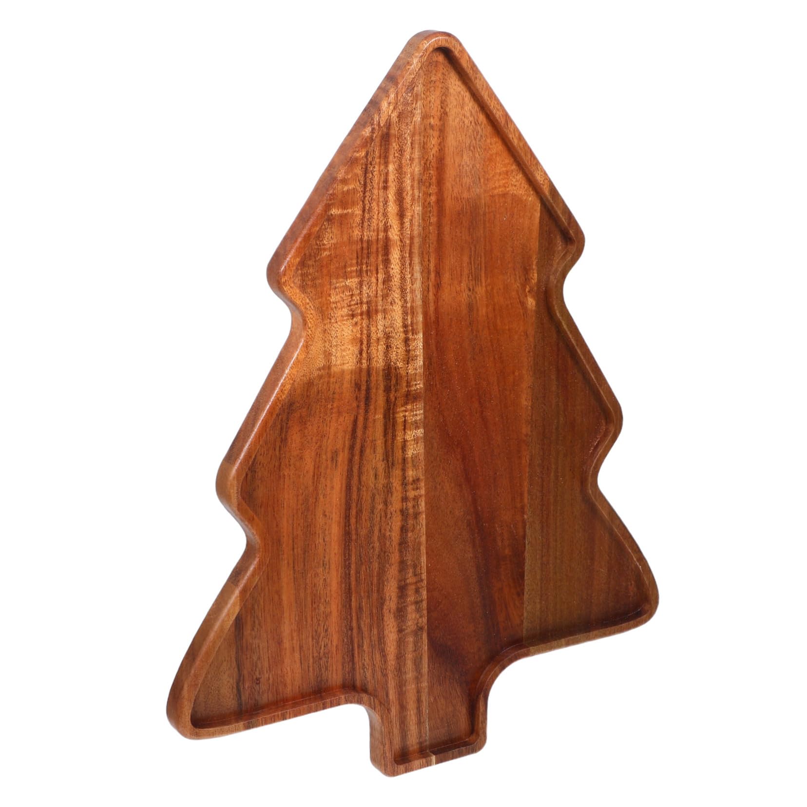Mikinona Bandeja para Servir Forma de Árbol de Navidad Madera de Acacia Natural Diseño Festivo para Aperitivos Sushi Postres y Secos para Reuniones Navideñas
