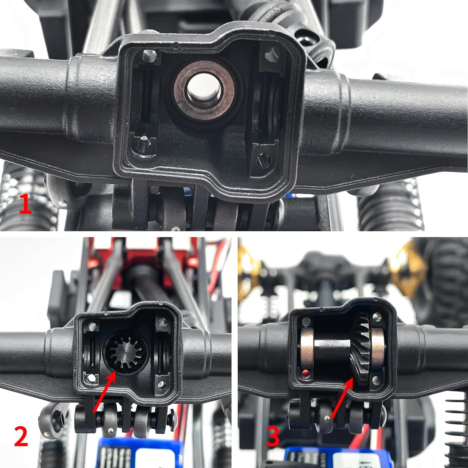 LSG 24T/12T Steel Gear Helical Diff Front Rear Axle Gear Set Ring Gear Pinion Gear for 1/18 Tra-xxas TRX4-M RC Crawler Upgrades Accessories