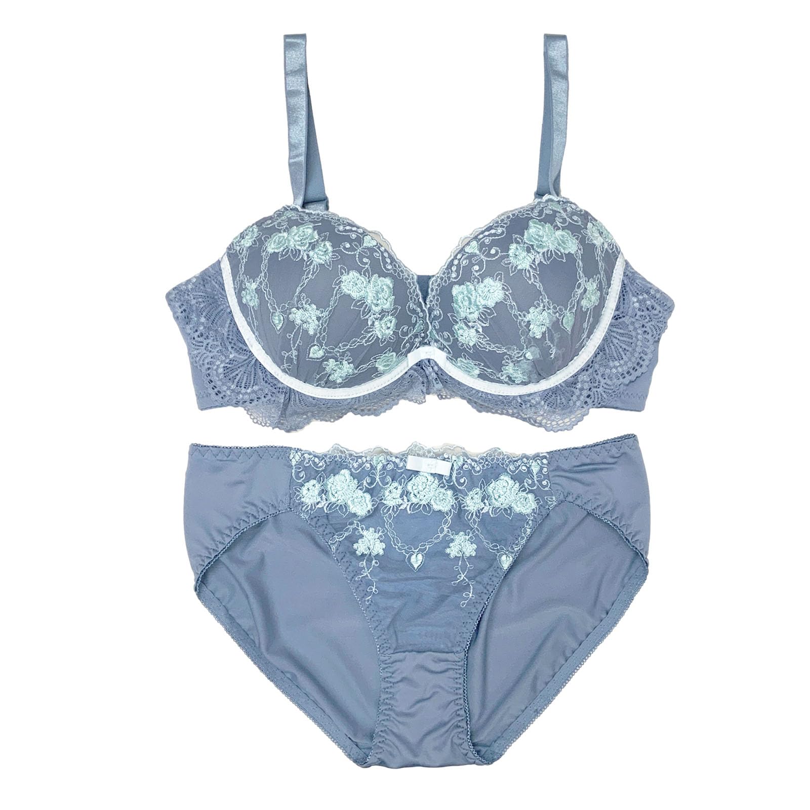 Bra and Panties Set, Large Size, Bulk Purchase, Underwear, Women's Set, Adult, Cute, Molded Cup, Underwire (j3)