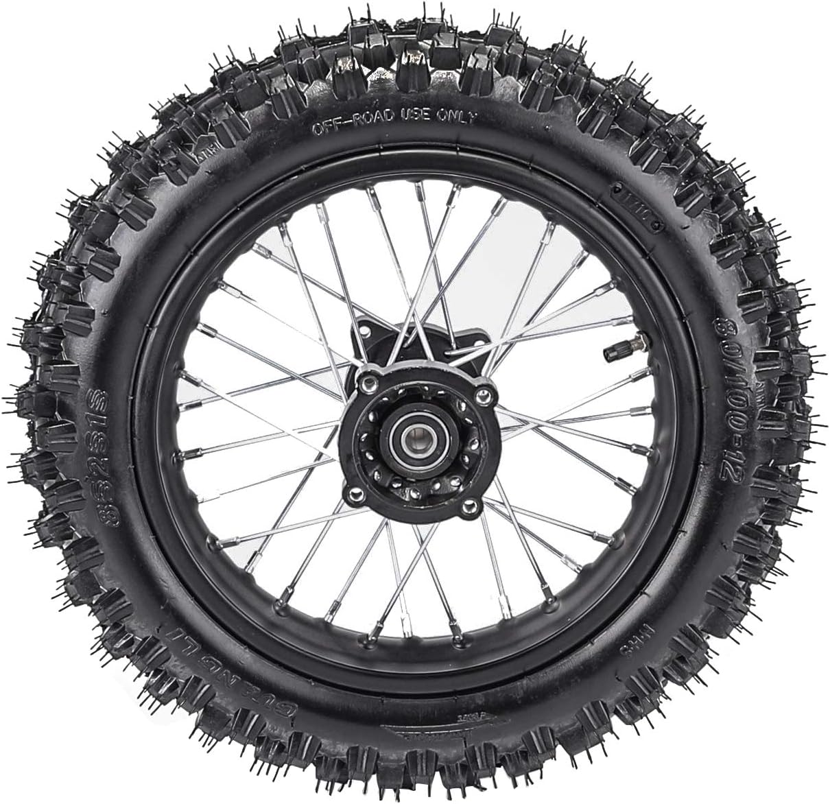 TDPRO 80/100-12 Rear Tire Disc Brake Rim With 15mm Bearing Set for Pit Pro Dirt Bike