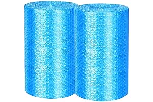 2-Pack 12''x72' 3/16 Blue Wrap Bubble Cushioning
