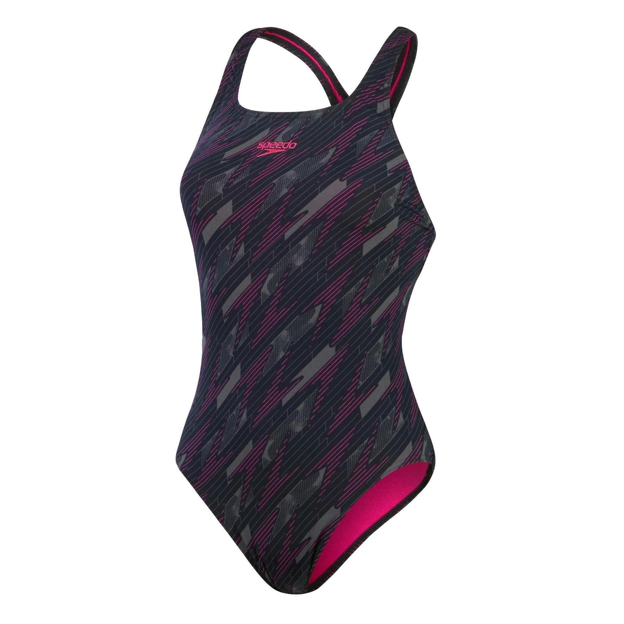 Speedo Medalist Maillot de Bain Femme Logo Allover