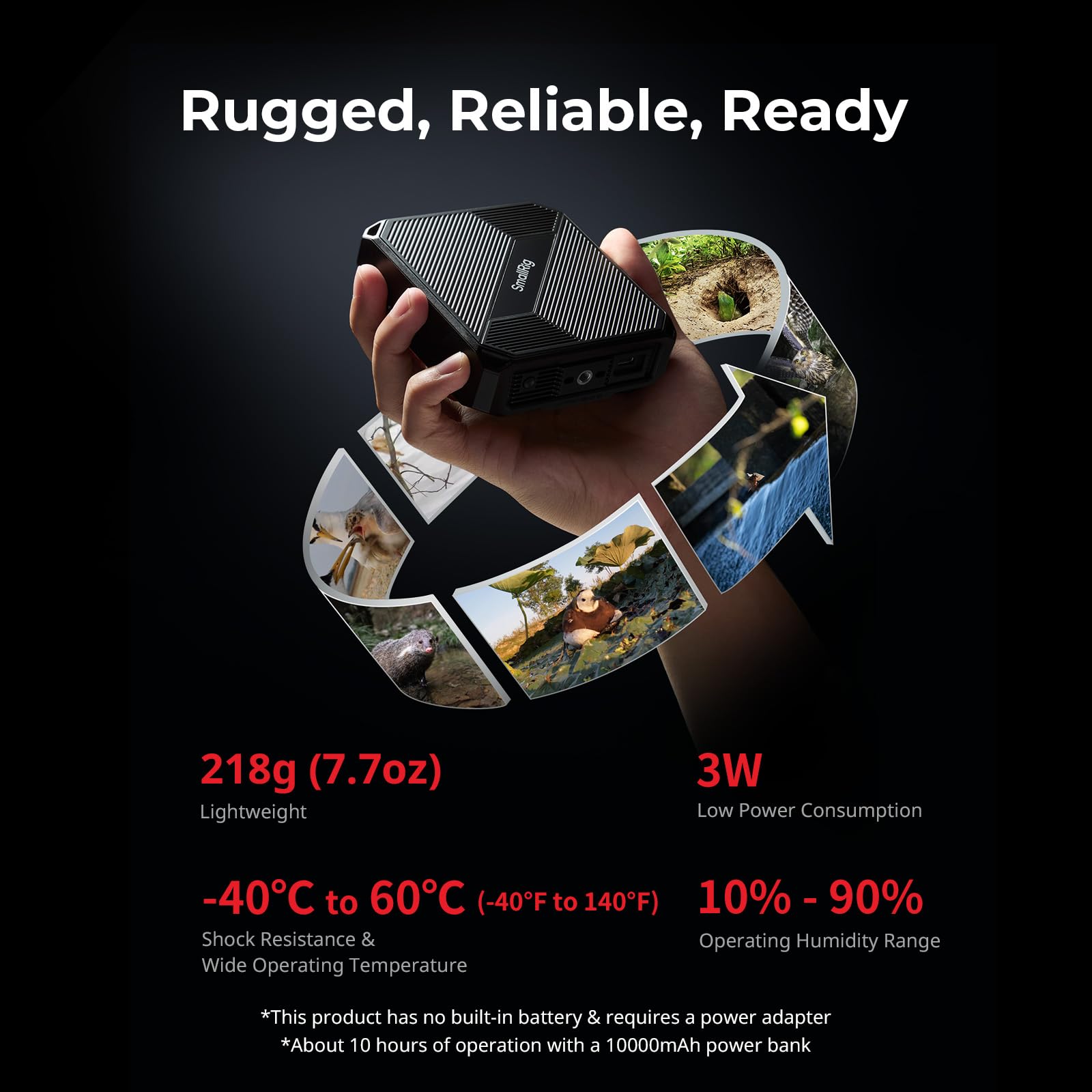 SMALLRIG Hub de Conexión Inalámbrica para Cámaras, Monitor/Repetidor de 500m, Control Remoto por App para Fotografía de Vida Silvestre, para Sony, para Canon, para Nikon, para Panasonic - 5566