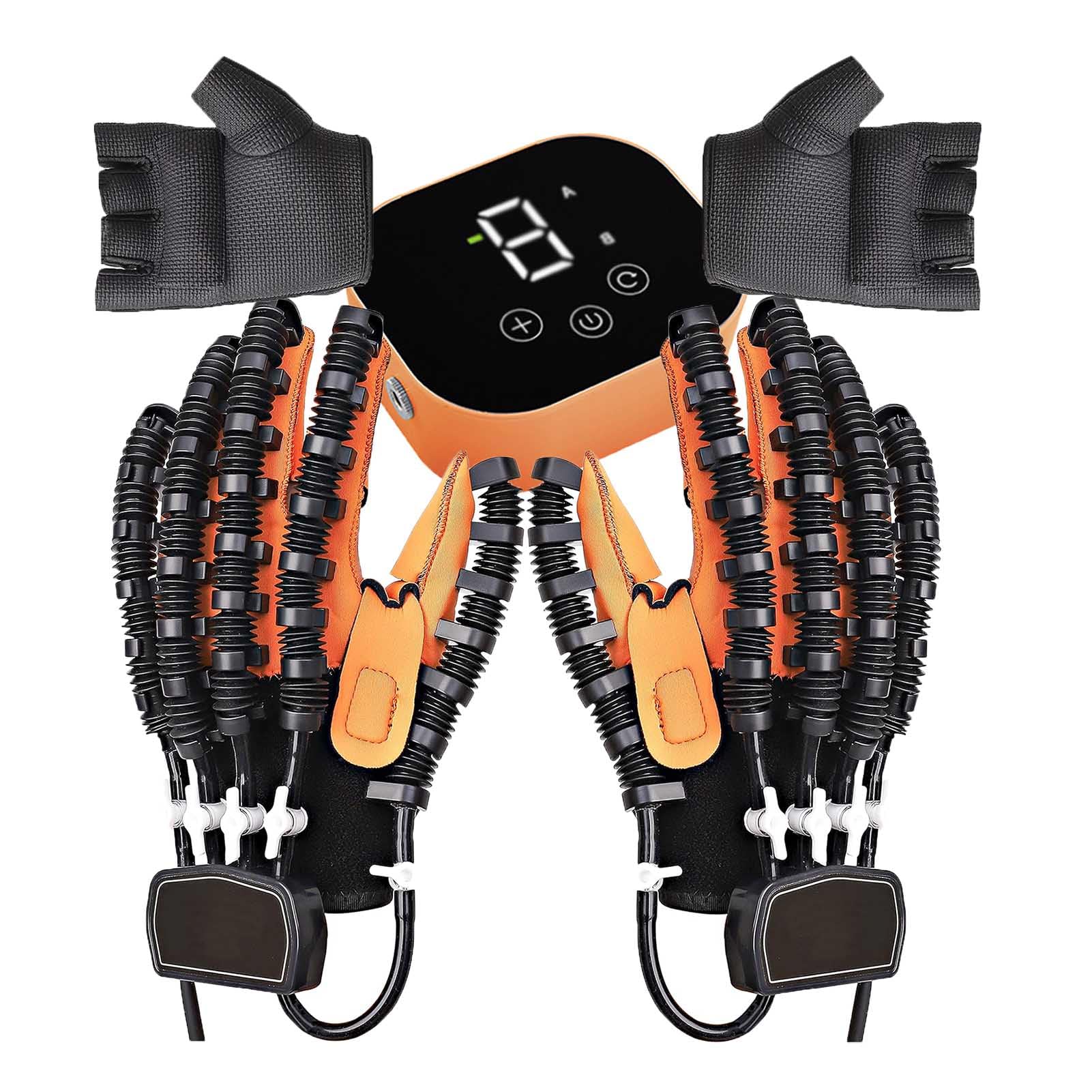 Both Hands Rehabilitation Robot Gloves, 2024 Electric Hand Function Equipment, Stroke Hemiplegia Fingers Recovery Massage Therapy, Finger Robot Rehab Gloves