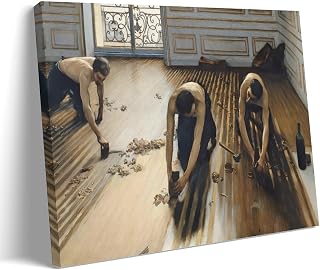 Jkeyfody Oil Painting Posters Gustave Caillebotte Floor Scraper Canvas Posters Decorative Room Aesthetic Bedroom Wall Art Poster Office Home Modern Hanging Picture 12x18inch(30x45cm)