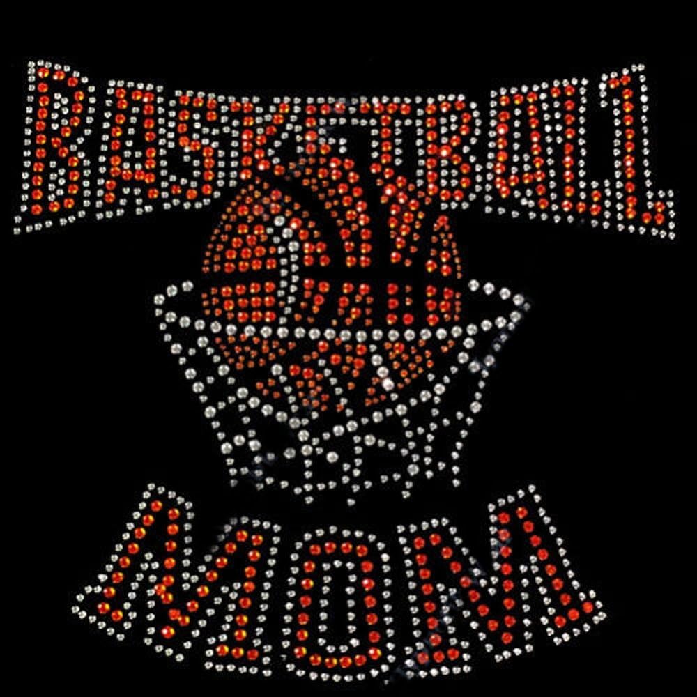Rhinestone Transfer  Basketball Mom  Hotfix, Iron On, Bling