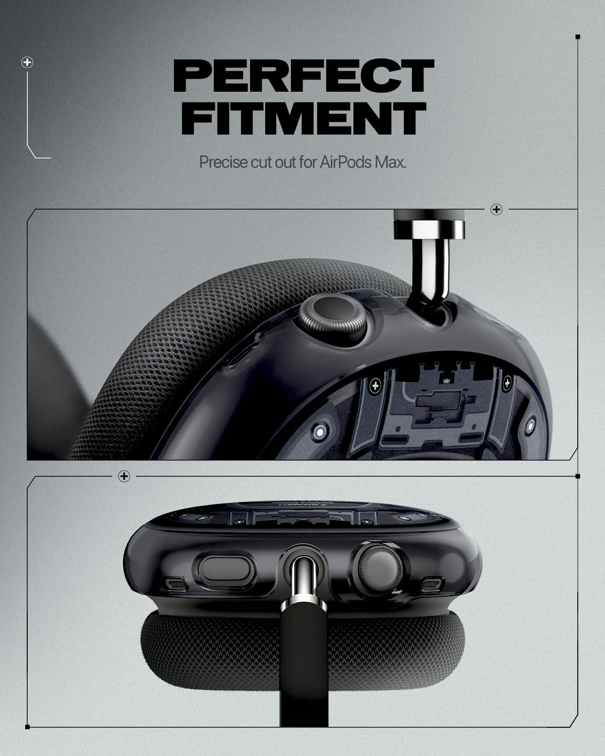 Amazon | Spigen Airpods Max ケース カバー スケルトンデザイン