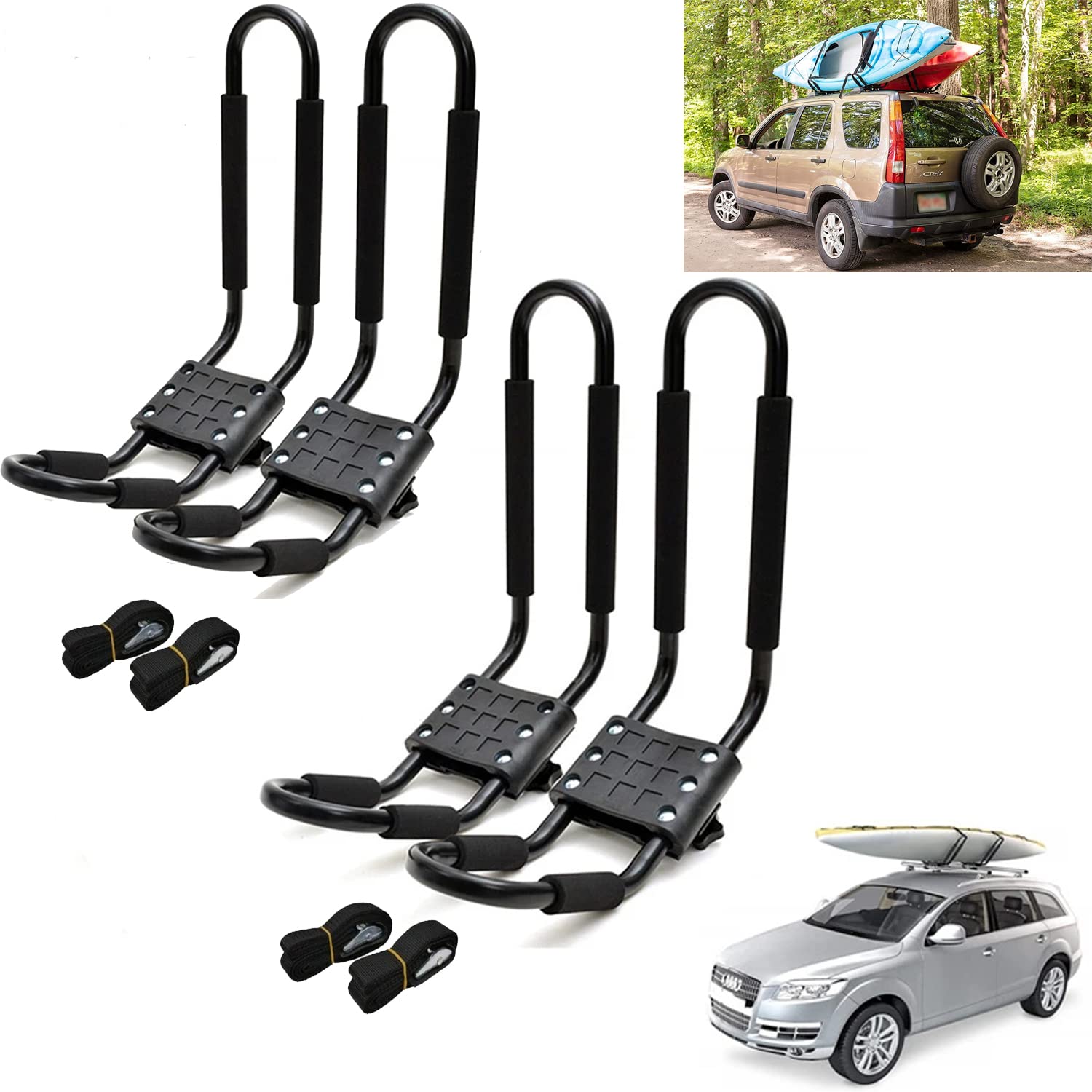 Buy Nisorpa Jbar Kayak roof Rack, 2 Pairs JBar Rack HD Kayak Carrier