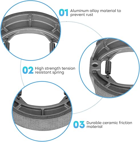 Miniatura 2 de Zapatas de freno traseras para Polaris Outlaw 50 90 110 2008-22, Sportsman 90 2001-16, Scrambler 50 90 2001-03, Can Am DS 70 90, Arctic Cat 90,