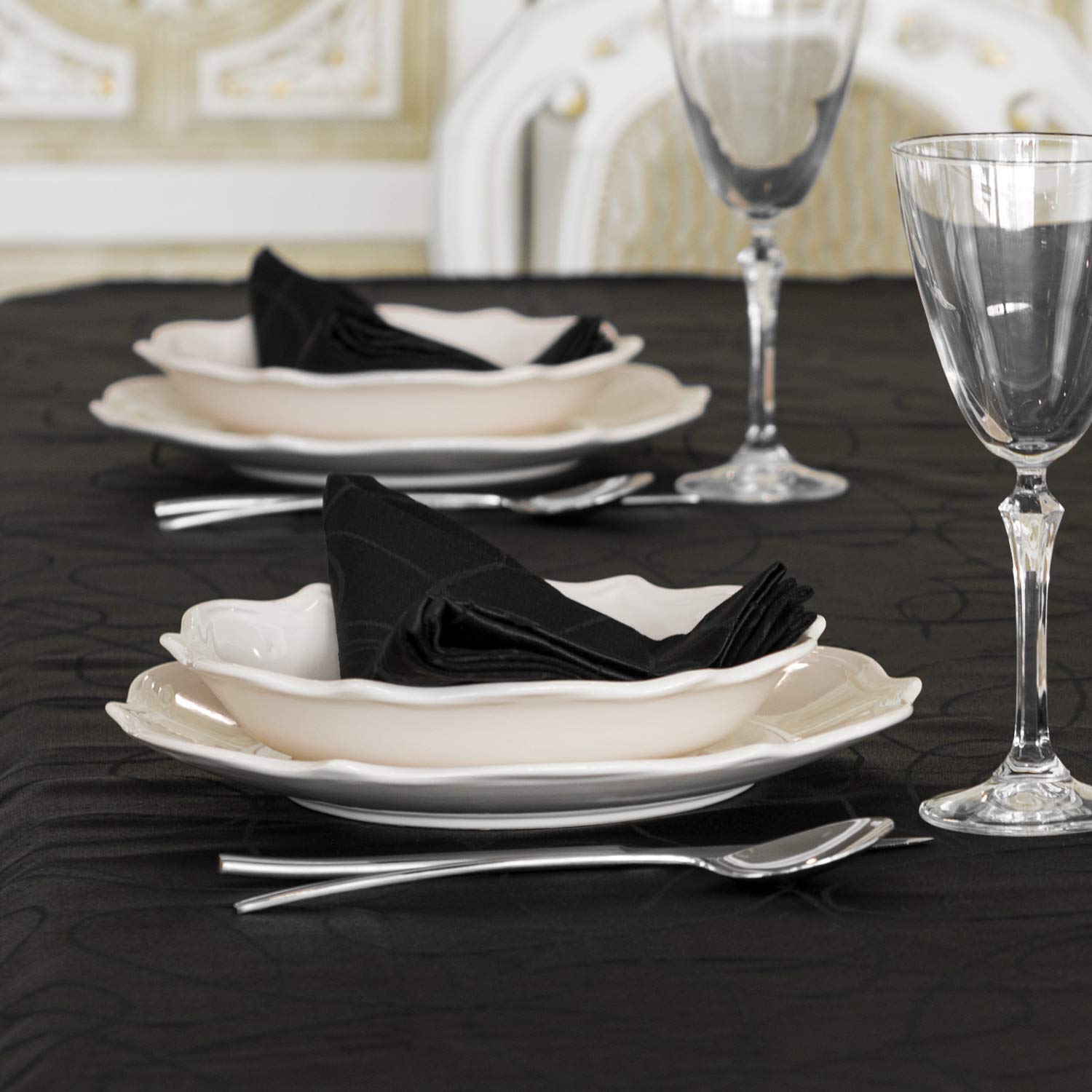 BGEUROPE Serviettes - Antitache - Marron - Réf. Lyon - 45cm X