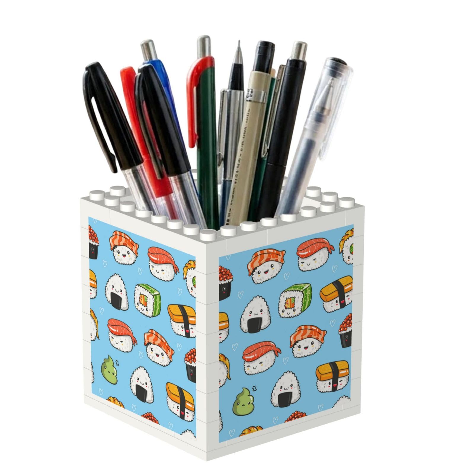 Poadnly Sushi And Sashimi, Pen Pot Pencil Holder for Office Home School, Compact Desk Organiser for Office Stationery