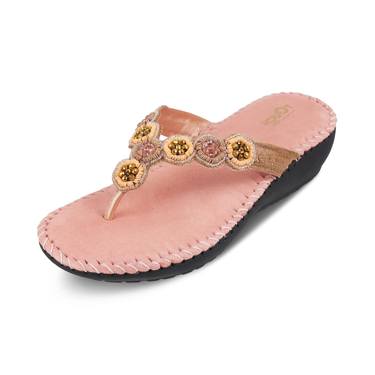 TOUCH HEEL Orthopedic footwear for women | Extra dr soft footwear for women | soft slippers for women | arch support slippers (Rose Gold, 8UK) (B0D62R3MQJ) Amazon Price History, Amazon Price Tracker