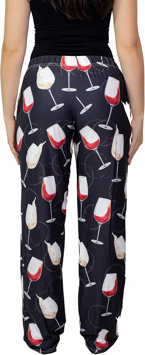 Collections Etc Corks are for Quitters Hilarious Wine Drawstring Lounge Pants - Image 3