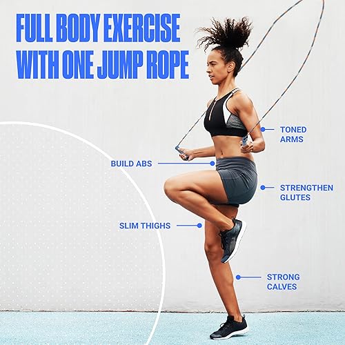 Miniatura 3 de Sportbit Elite - Cuerda de saltar con cuentas, cuerda de velocidad ajustable para fitness, crossfit, boxeo, sin enredos, ligera