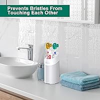 Vista 5 de Mspan Protector de cepillo de dientes para viaje: Tapa para cabezal de cepillo, linda pinza, estuche a granel, protector para cuidado bucal