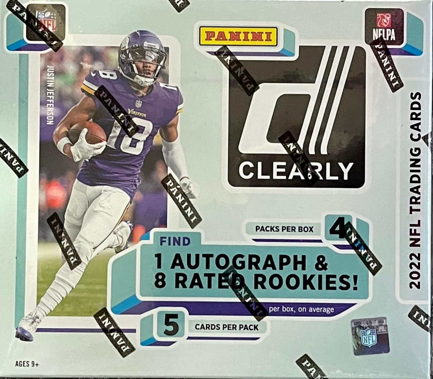 2022 Panini Clearly Donruss Football Hobby Box (4 Packs/5 Cards: 1 Auto)