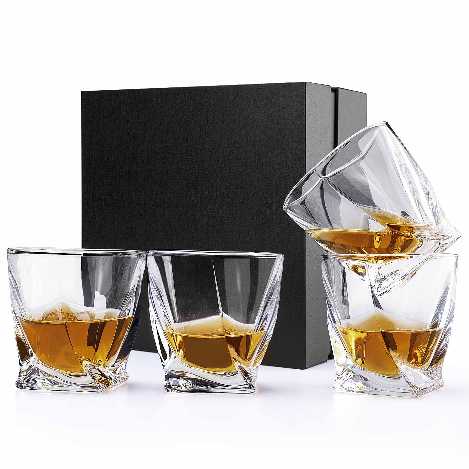 Buy VVM Whiskey Glasses Set of 4, Old Fashioned Lowball Bar whiskey