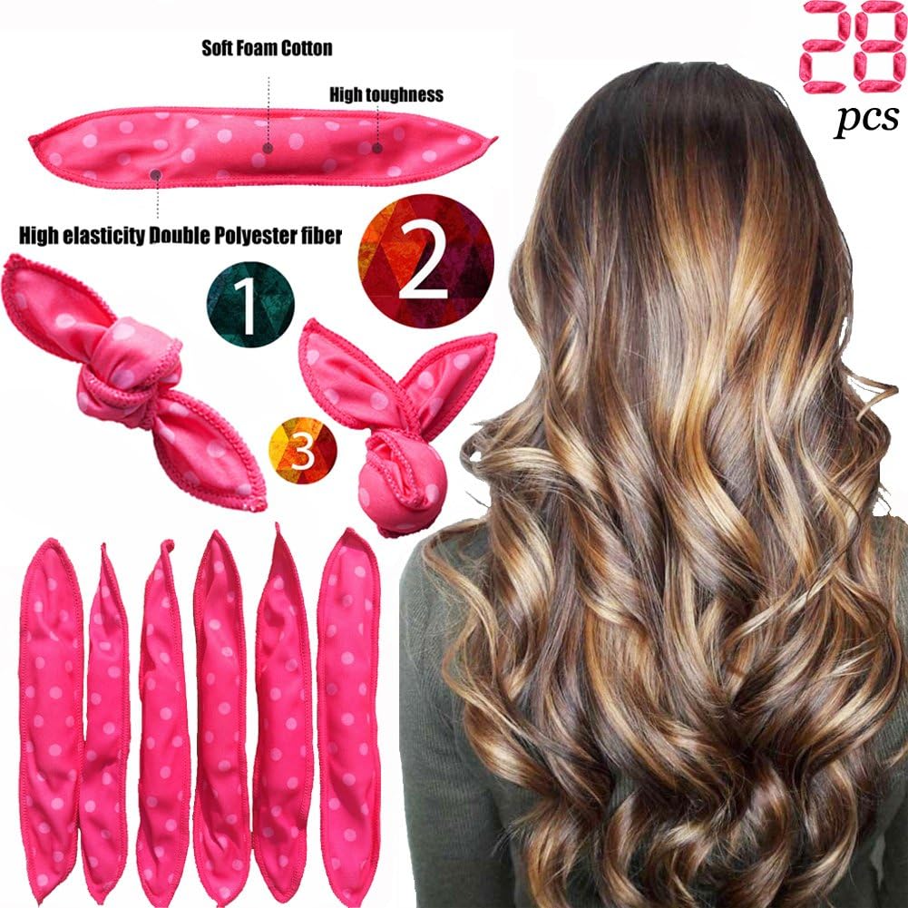 Foam Hair Rollers Curler Clips No Heat For Long/Short Hair Soft Style sleep Hair Rollers Care wig cap set