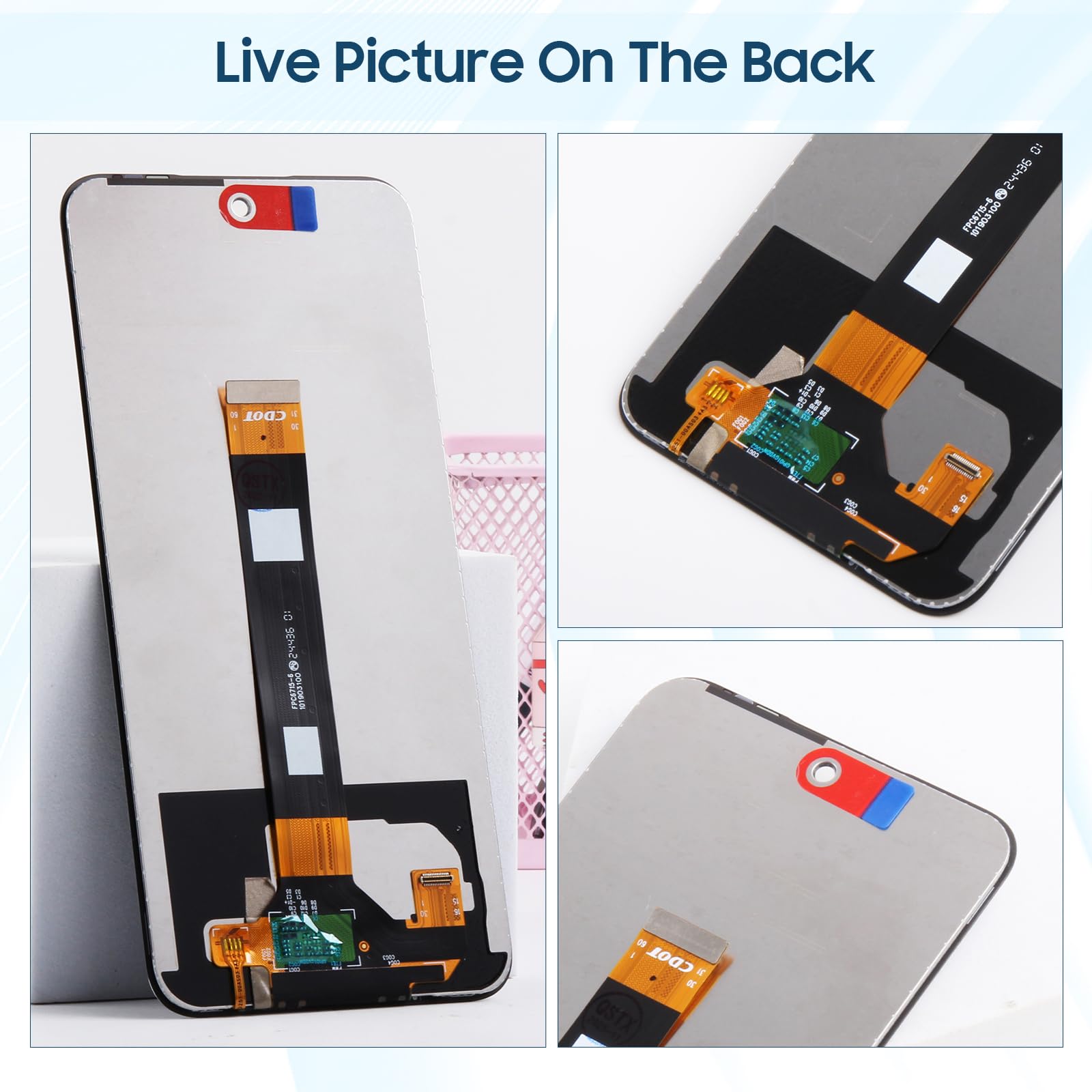 ARSSLY Display LCD per TCL 60 SE / 60 5G / 60R / 605 LCD Display per TCL 60 SE T517H 6,7 pollici LCD Display Schermo di Ricambio Touch Digitalizer Assembly con Riparazione Kit, Nero