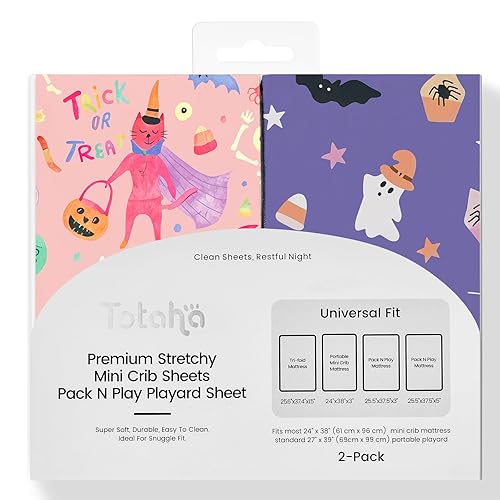 Miniatura 12 de TotAha Paquete de 2 sábanas de cuna de animales de la selva para niñas y niños, sábana bajera para cuna neutra para colchón estándar de cuna