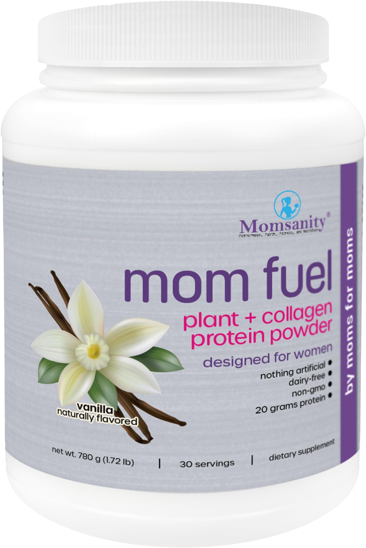 Dairy-Free Meal Replacement Protein Powder for Women - Plant & Collagen Protein Blend | 20g Protein (Vanilla)