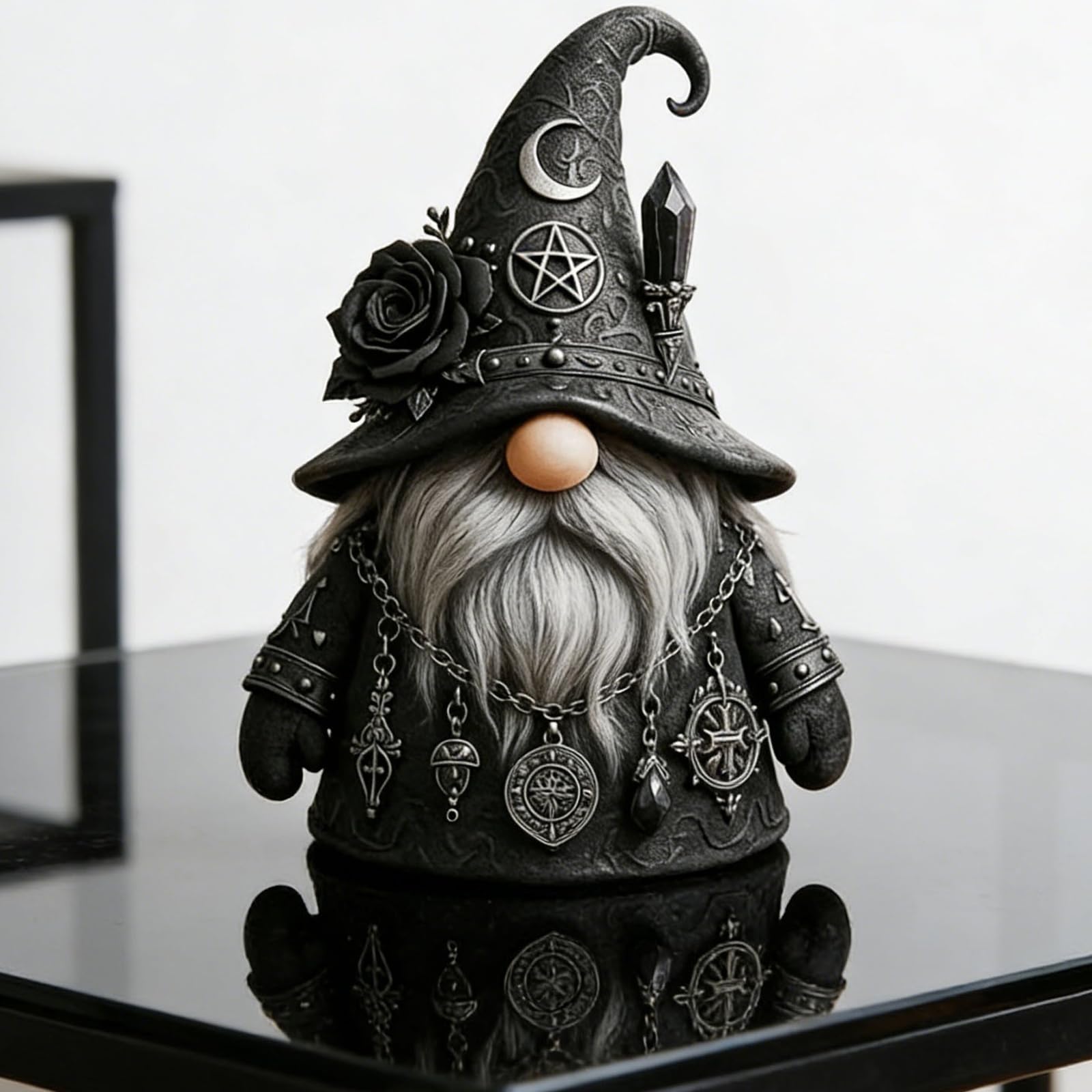 Amazon.com: Gothic Wizard Gnome Figurine, Halloween Gothic Gnomes
