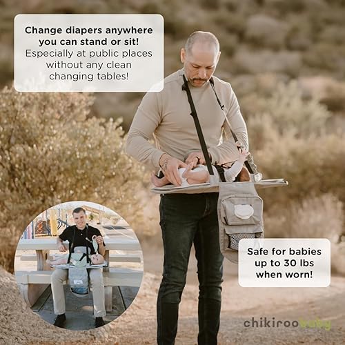 Miniatura 4 de Cambiador portátil universal con correas de seguridad | Cambiador impermeable portátil | Esenciales para recién nacidos para viajes, registro y baby