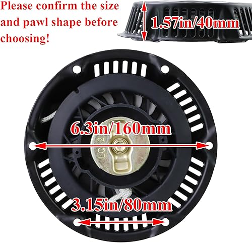 Vista 8 de Arrancador de retroceso de arranque compatible con Harbor Freight Predator 420cc 13HP Motor Pull Start Assembly Pressure Washer Bomba de agua Piezas