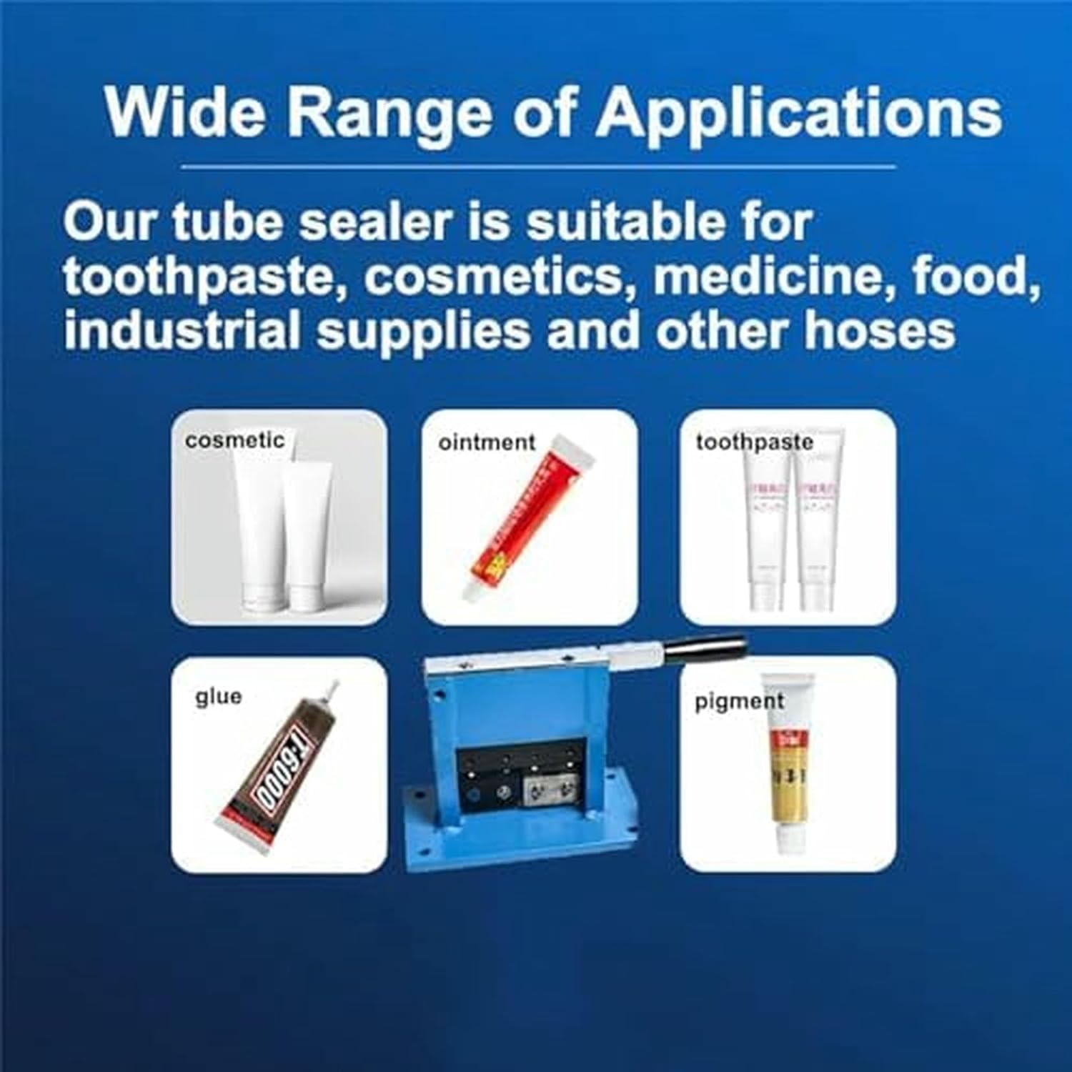 Aluminum Laminated Tubes Manual Sealant Machine for Cosmetic and Cream Toothpaste, Efficient Sealing Solution Compound of Aluminum and Plastic ~/