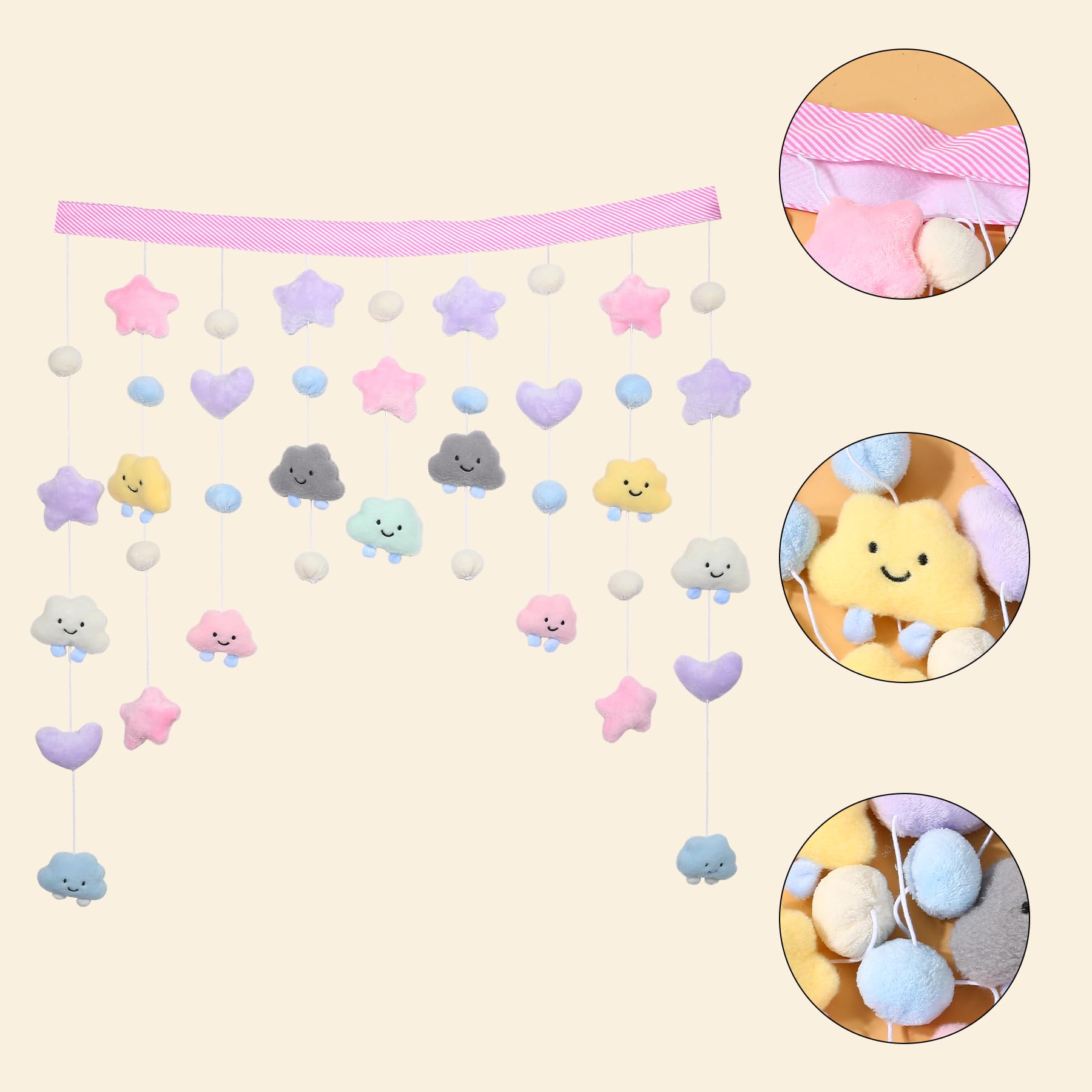 Umimiss Kawaii Room Decor - Cutecore Room Decor, Preppy Rooms Decoration, Velcro Curtains for Window, Y2K Kawaii Decoration Japanese, Decorations for Bedroom Aesthetic - Image 3