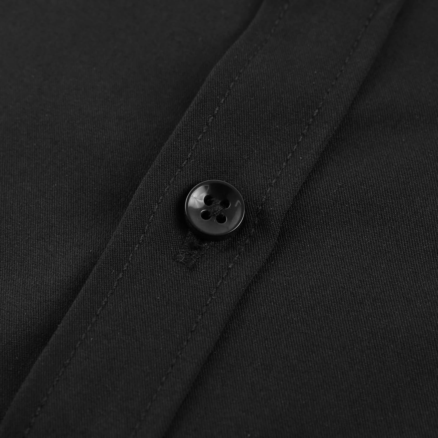 DILBYKE Boys’ Long Sleeve Dress Shirt Solid Button Down Uniform Uniform Woven Shirts with Tie - Image 5