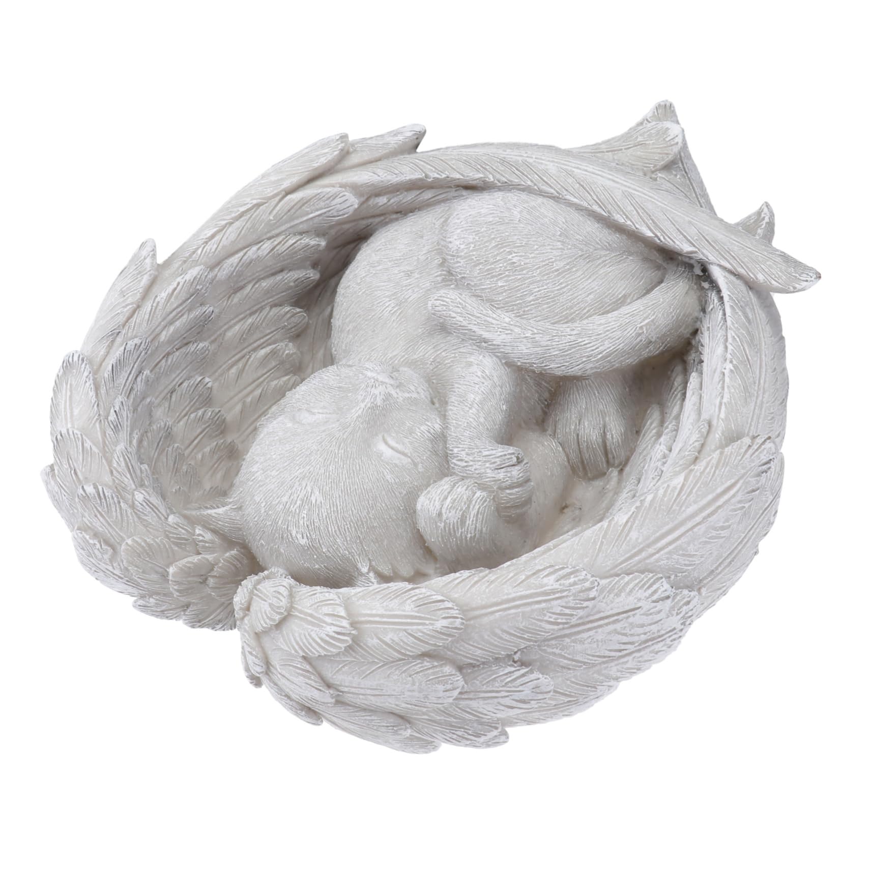 VANZACK 1 Pc Lápida De Gato Mascota Marcadores De Lápidas De Gatos Regalo De Estatua De Duelo De Gato Lápidas con Un Gatito Dormido Perrito Resina Adornos Gatos y Perros
