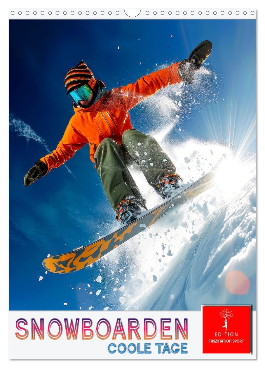 Snowboarden - coole Tage UK-Version (Wall Calendar 2026 DIN A3 Portrait), CALVENDO 12 Month Wall Calendar — image 1
