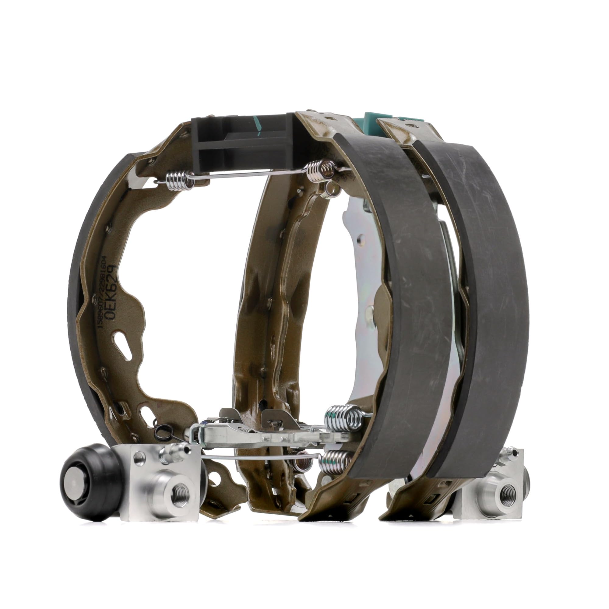 RIDEX 3859B0242 Bremsenset Trommelbremse Bremsbacken Satz mit Zubehör mit Radbremszylinder mit Stellelement mit Handbremshebel Hinten Kompatibel mit SEAT Ibiza IV Sportcoupe 6J, 6P, SUZUKI, OPEL