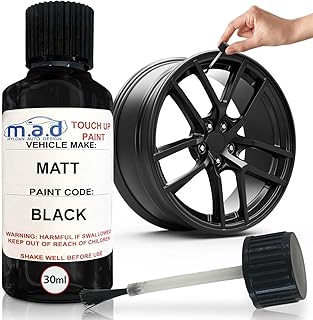 M.A.D MATTE BLACK TOUCH UP KIT FOR ALLOY WHEEL AND BODYWORK REPAIR KIT MATTE PAINT
