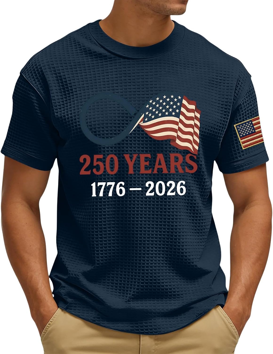 RTRDE Men's American Flag Tshirt Short Sleeve 4th of July Print Casual Summer Patriotic Shirts, S-3XL