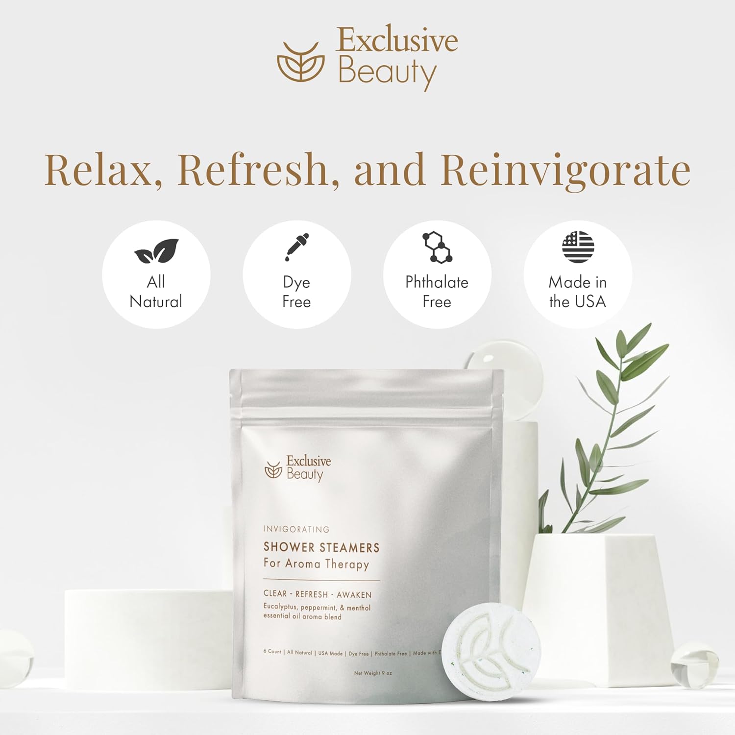 Shower Steamers Aromatherapy - Made in USA with Natural Ingredients & Eucalyptus Essential Oil 12-Count (2-Pack) - Image 3