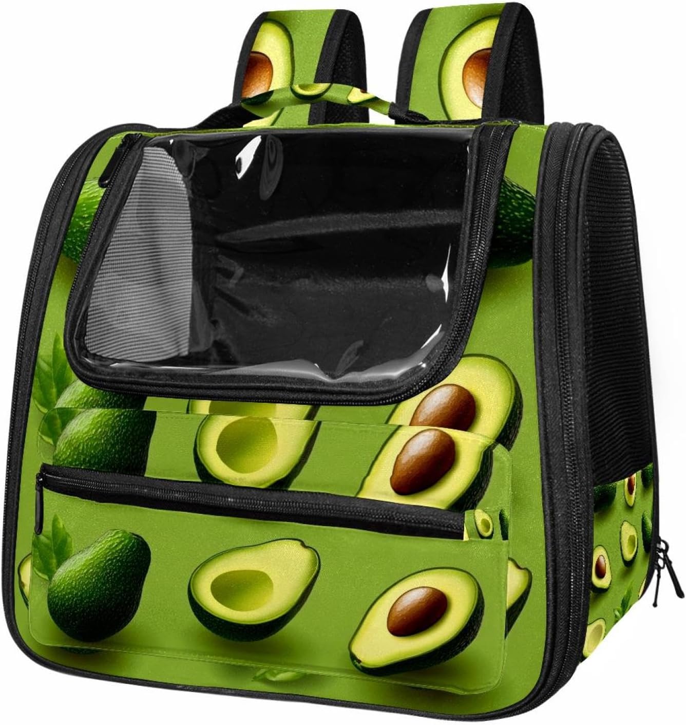 Portable Travel pet Backpack Carrier Hamster Bag Small Dog cat Carrier Breathable Hang Bag, Tropical Oranges (1)