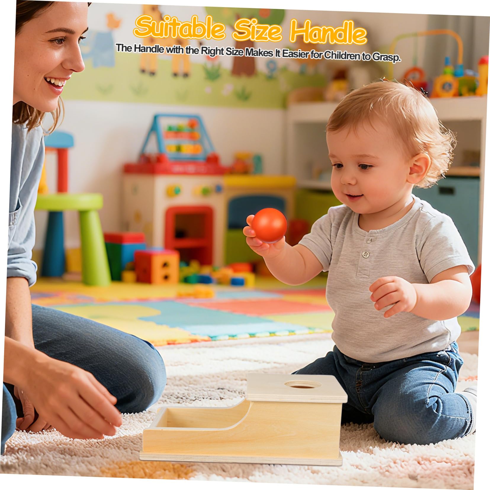 Caja de Monedas de Madera 1pieza Juguete Educativo para Niños | Entrenamiento de Motricidad Detallada, Fomenta la Concentración, para Bebés y Niños
