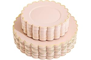 LIYH Pink Scalloped Plates: Elevate Your Festivities with Grace and Charm