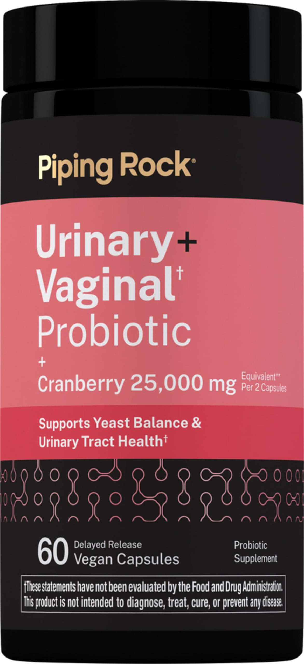 Piping Rock Urinary and Vaginal Probiotic for Women | 60 Capsules