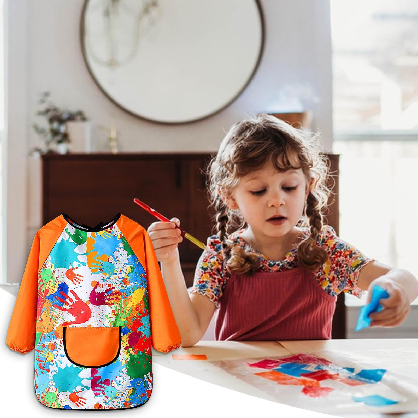Amazon.co.jp: 子供用アートスモック、子供用ペイントコート | アート  