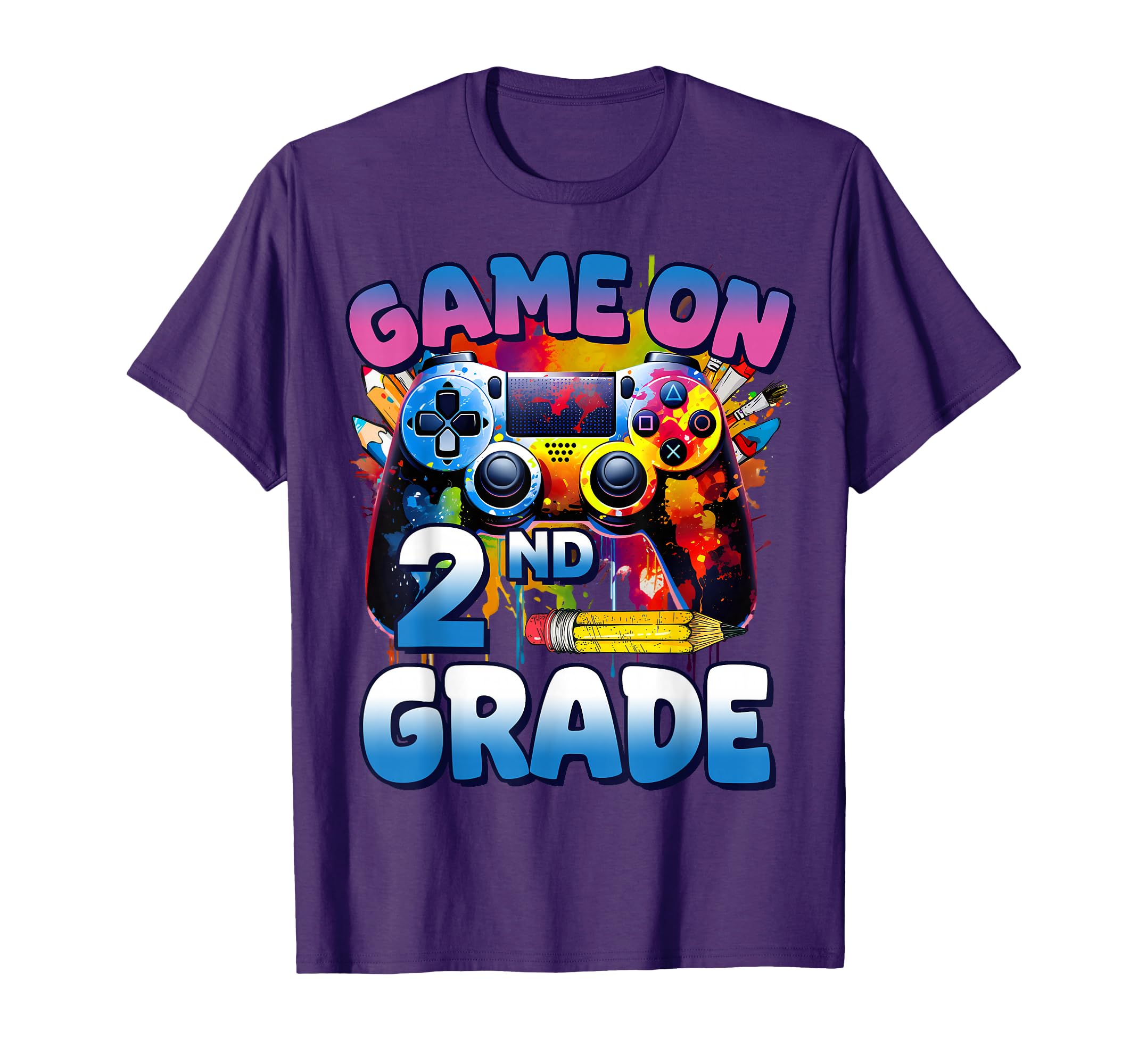 Game On 2nd Grade First Day Gamer Shirt Boys T-Shirt