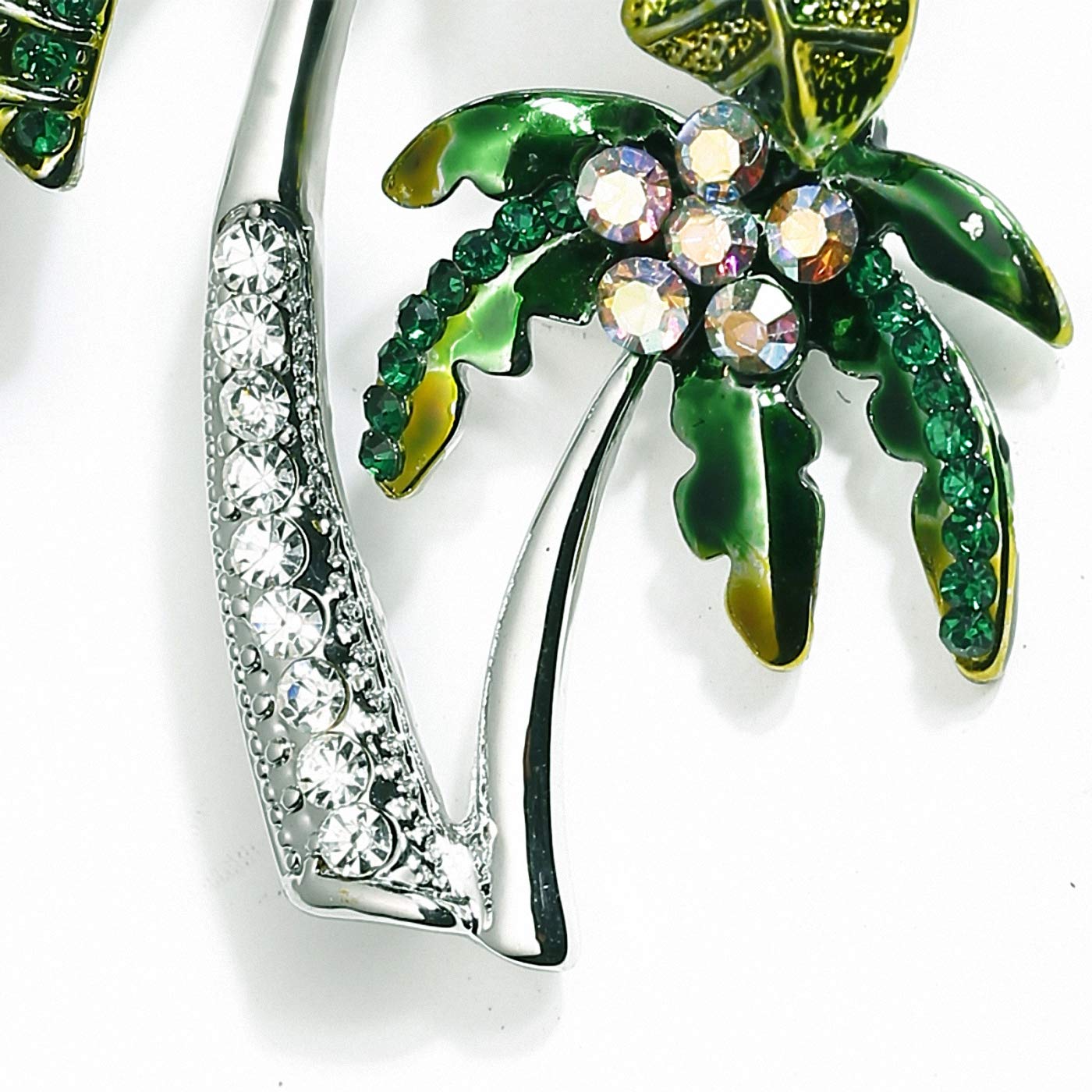 Palmen Brosche Pin Broschen Damen Schöne Strass Pins Broschen