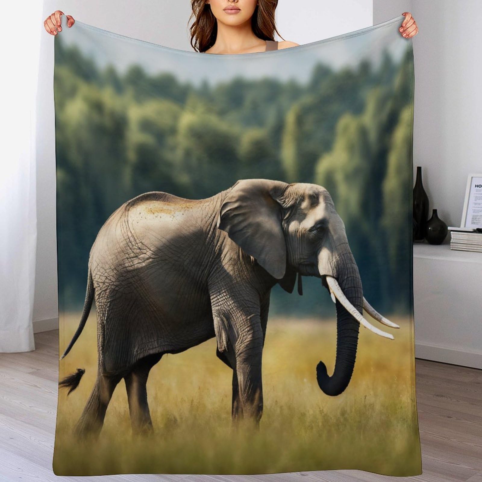 Couverture éléphant flanelle plaid canapé housse chaise 180x200