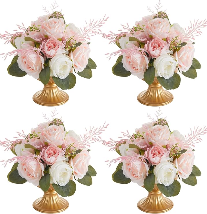 MISSPIN 4 pcs Artificial Flower Balls for Wedding