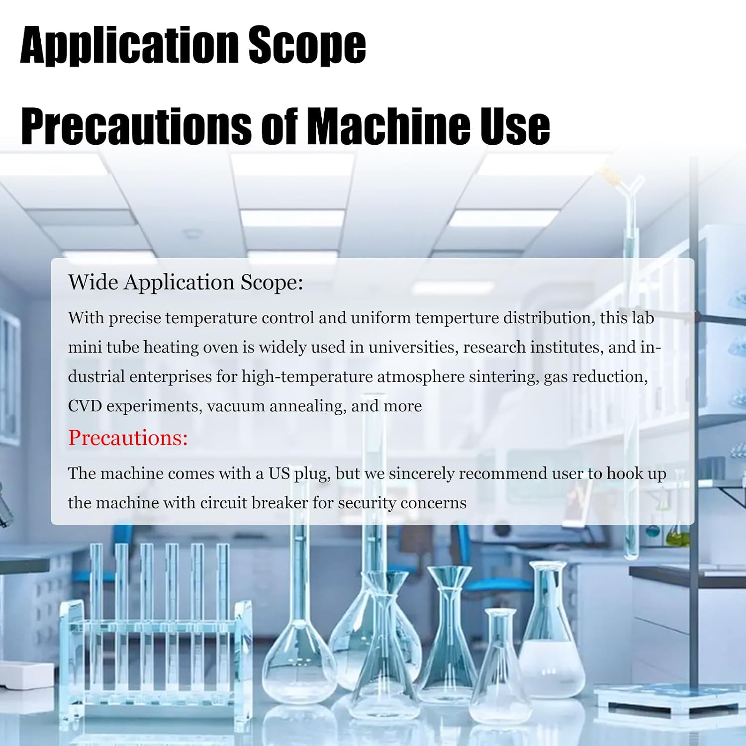 High Temperature Laboratory Vacuum Furnace High Temperature Muffle Furnace Electric Nitrogen Argon Burnout Oven Lab Mini Tube Stove, Max. 1100℃, AC110V Single-Phase