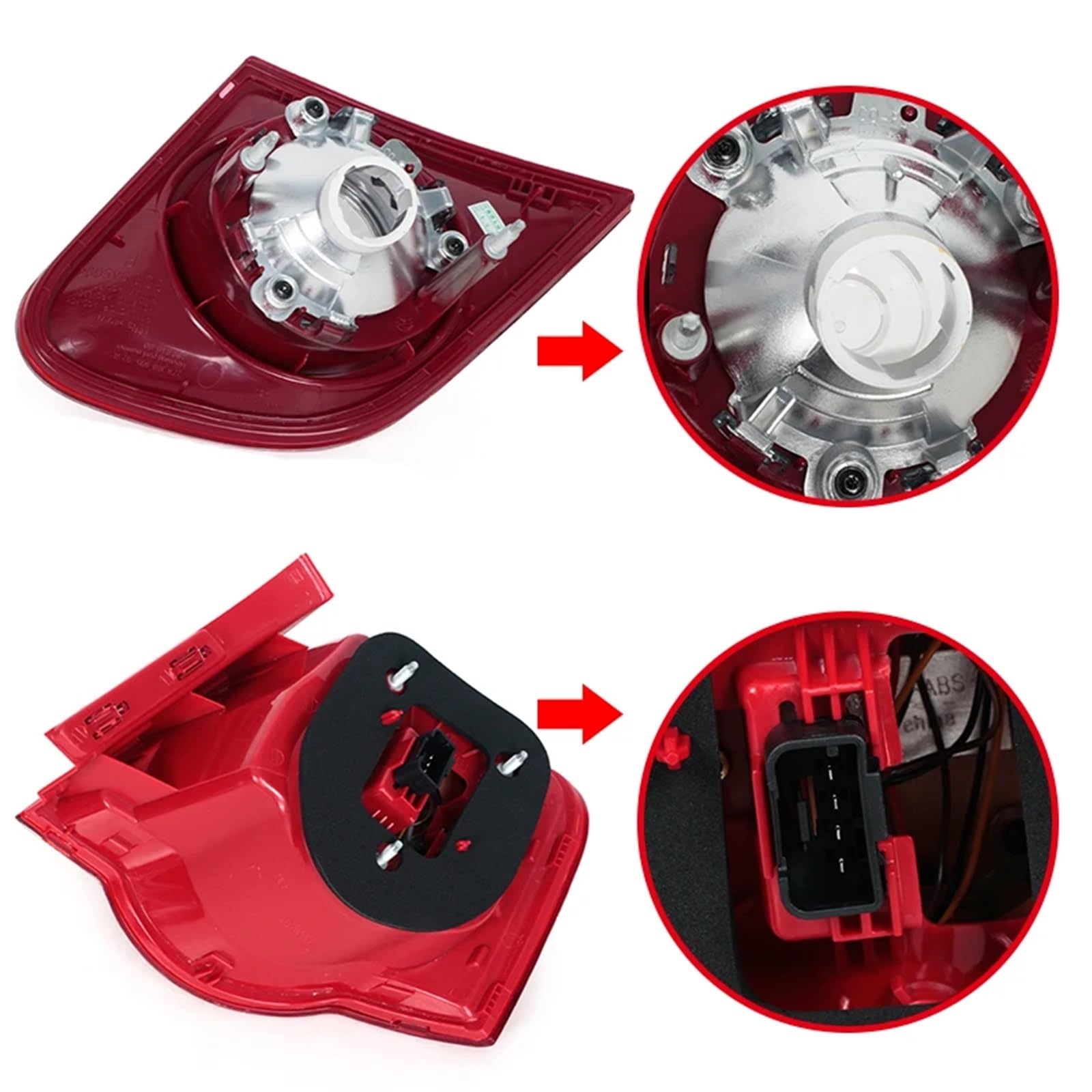 Lampa tylna zespolona Halogen światła Zewnętrzna wewnętrzna lampa samochodowa LED tylna lampa światła hamowania DRL do Volkswagen Passat B6 Sedan 2006-2011(Outer Left)