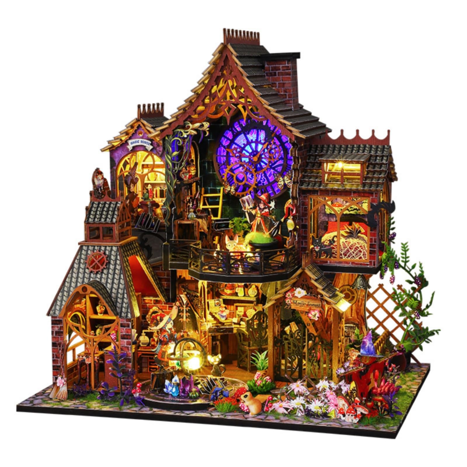 Archittonico Immaginario più Livelli Dettagliato Kit Casa in Miniatura con Istruzioni Decorativo per Appassionati di Modellismo
