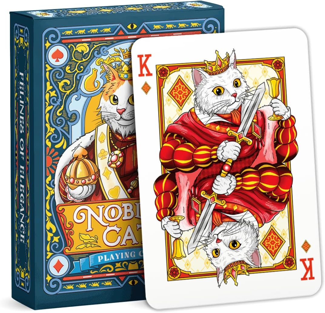 - Noblific Cats Playing Cards for Adults Teens Friends Family Animal Lovers Gifts
